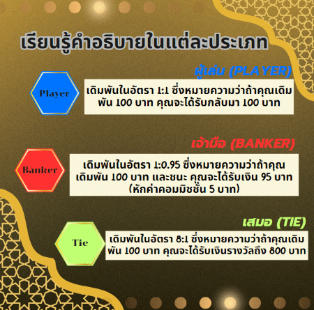 คำอธิบายบาคาร่า เรียนรู้ก่อนเดิมพันจริง รับรองไม่ผิดหวัง